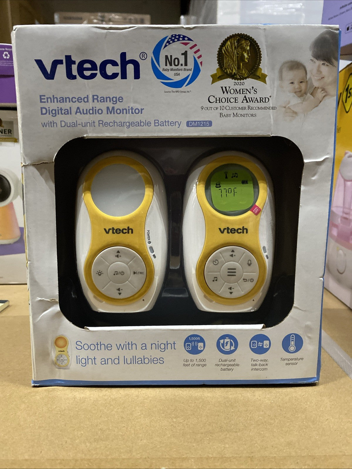 VTech DM1215 Enhanced Range Digital Audio Monitor w/ Dual Unit Rechargeable Nigh