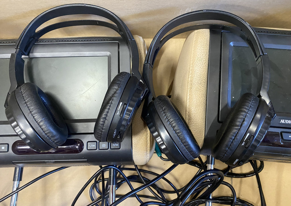 2 Pack Audiovox Avxmtghr1da 7 Widescreen Headrest Monitor Dvd