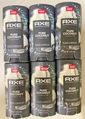 6 Axe Deodrant Pure Coconut Eucalyptus + Oak / 48 hrs / Aluminum Free / 2.6 oz