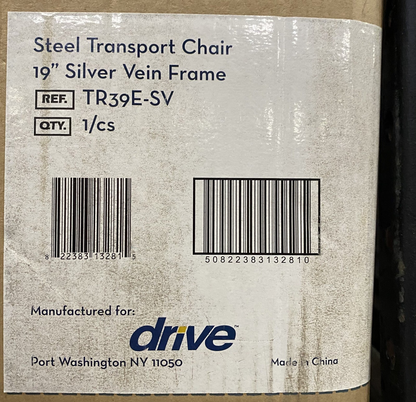 Drive Medical Silver Sport 1 Folding Transport Wheelchair - Lightweight Mobility