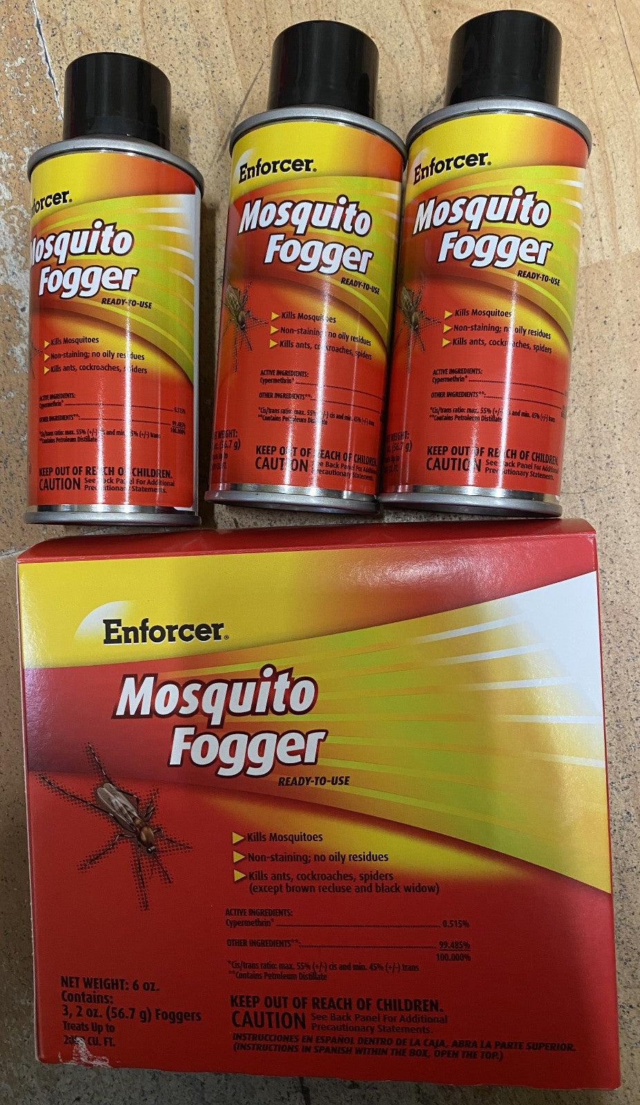 Enforcer Mosquito Fogger 2oz Ready to Use also for Roaches Fleas Ants  3 Pack