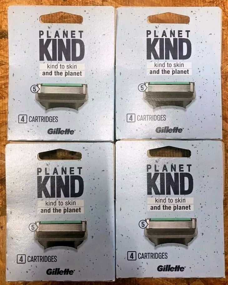 4 Packs of 4 Gillette Planet Kind Cartridge 16 total cartridges